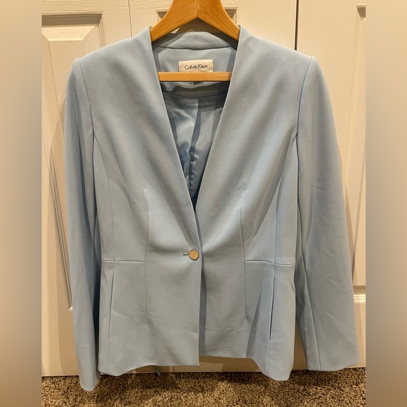 Ladies blazer by Calvin Klein. Baby blue - Picture 3 of 4